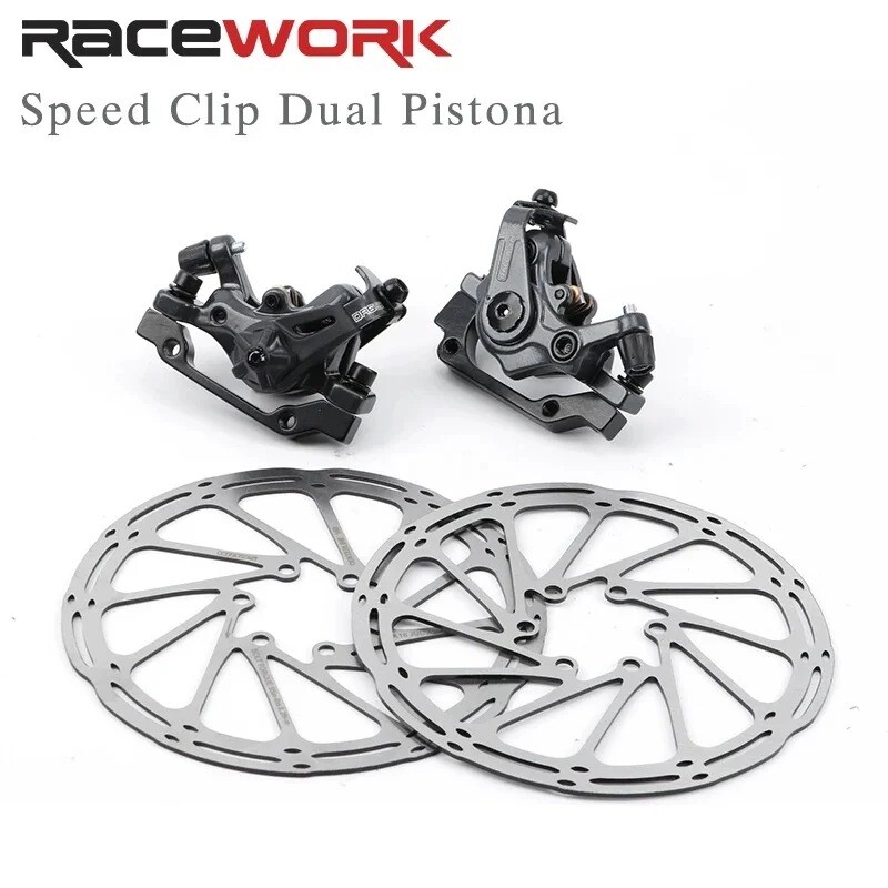 1 Pair Bicycle Brake Caliper Mechanical Disc Caliper MTB Pushe Piston Disc Brake