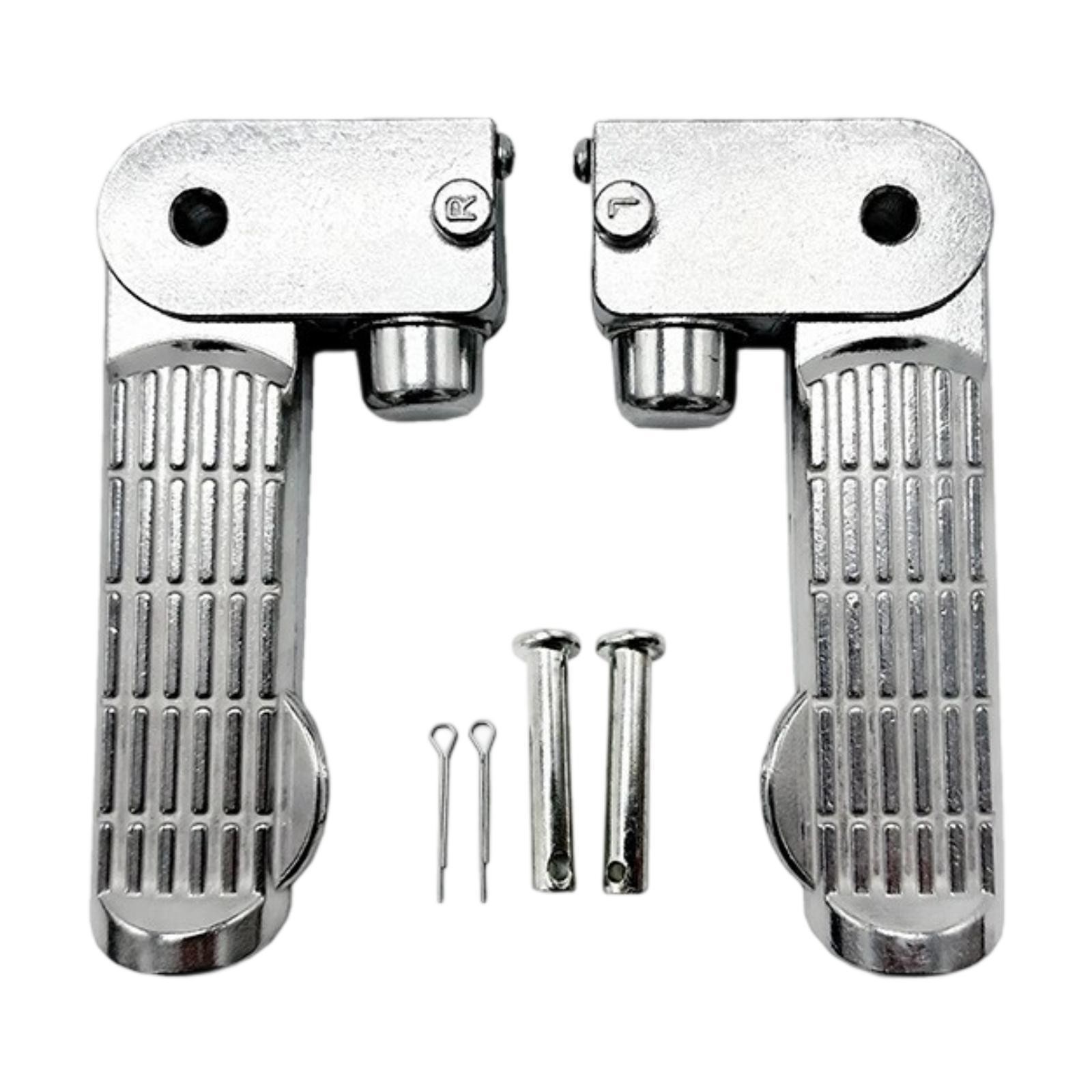 2Pcs E Bike Foot Rests Easy to Install Practical Sturdy Motorcycle Foot Pegs