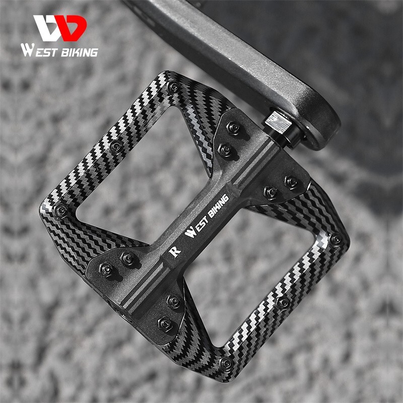 Aluminum Nylon Bicycle Pedals 3 Bearing Carbon Fiber Coating Cycling Bike Pedals