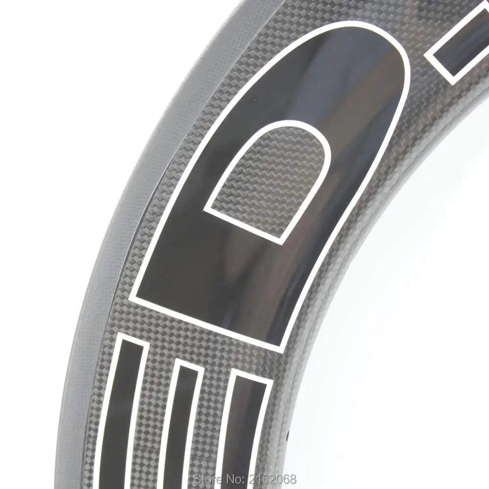 700C 50 60 88mm Deep Fixed Gear Road Bike Carbon Rims Tubular Clincher Tubeless