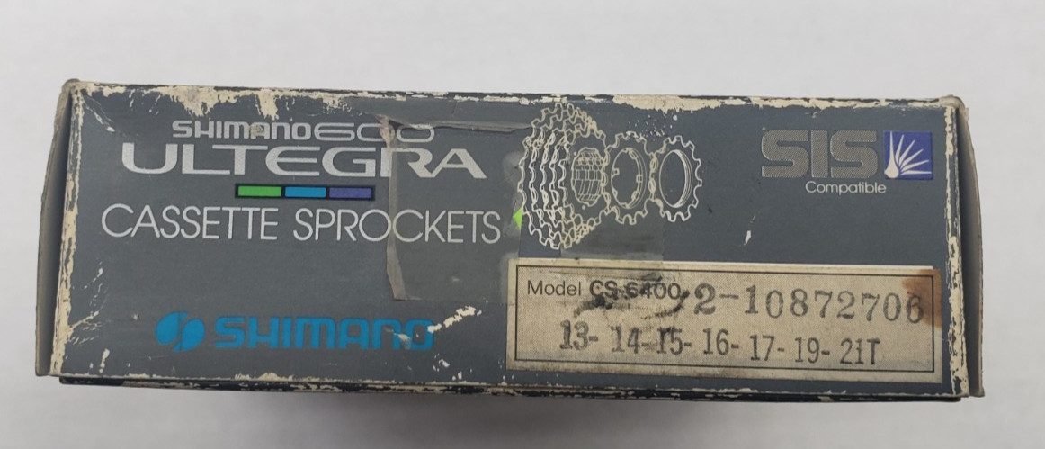 NOS Vintage Shimano 600 Ultegra Tri Color 7 speed Cassette 13t-21t