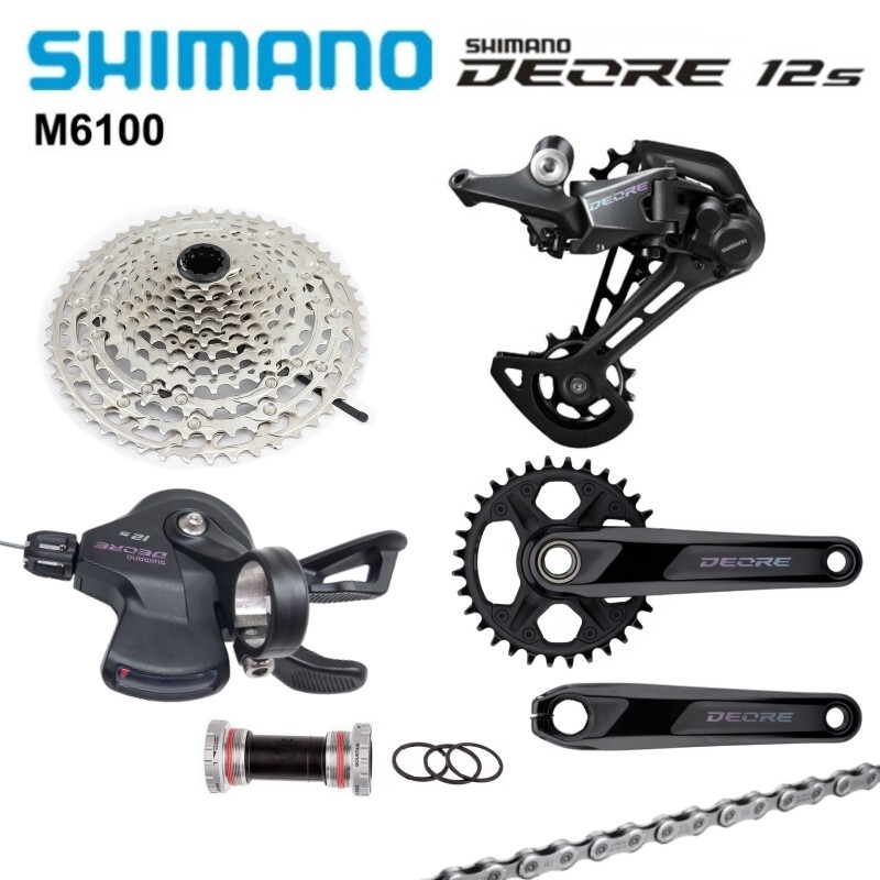 SHIMANO DEORE M6100 12 Speed 170/175MM 11-51T Chain Crankset BB52 MTB Group Bike