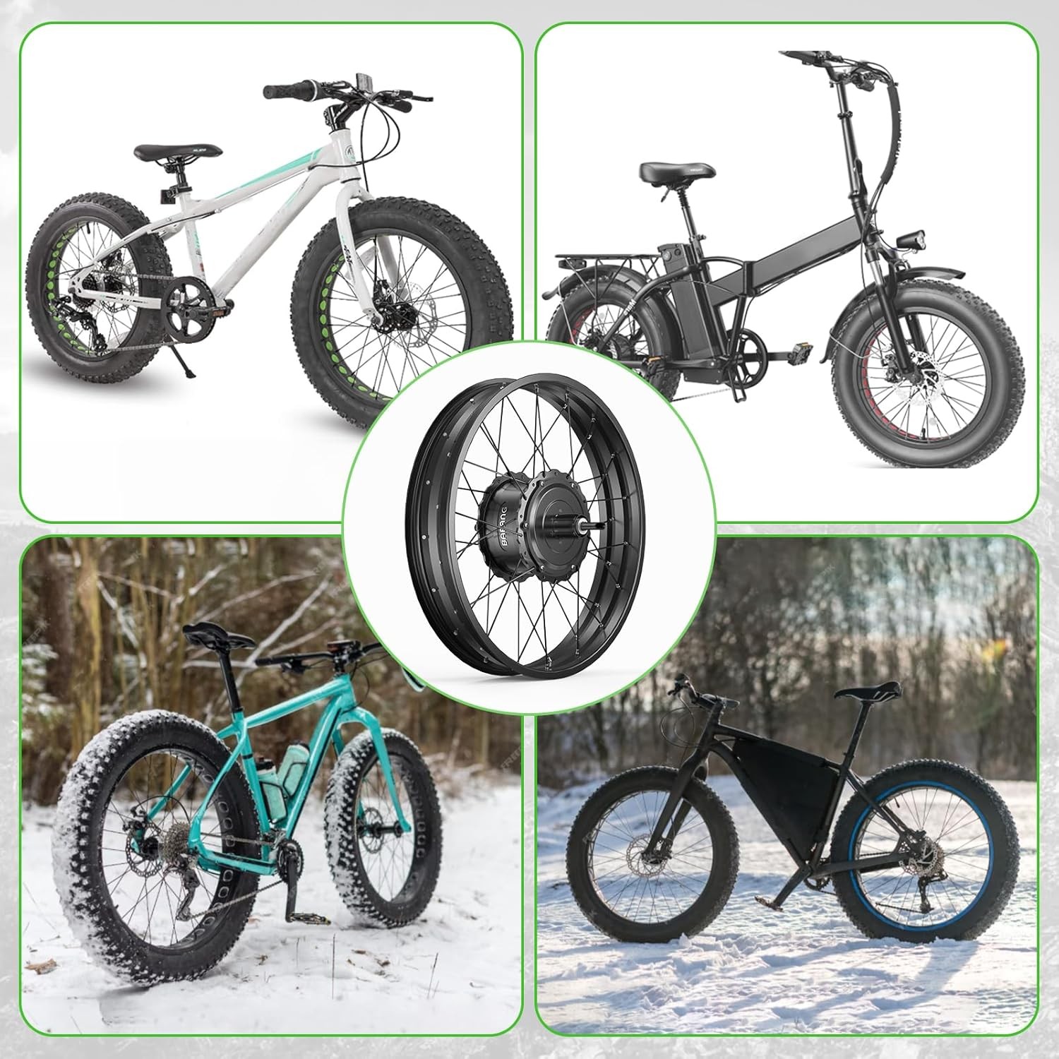 48V1000W Bafang Rear 20» 26″ Wheel Hub Motor DIY Fat Tire Ebike Conversion Kits
