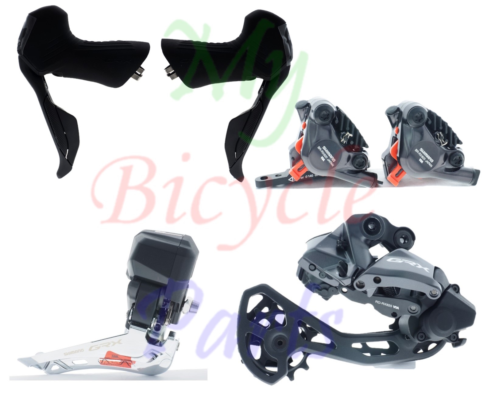 Shimano GRX Di2 2×12 Disc Brake ST-RX825 BR-RX820 FD-RD-RX825 4pcs Kit READ