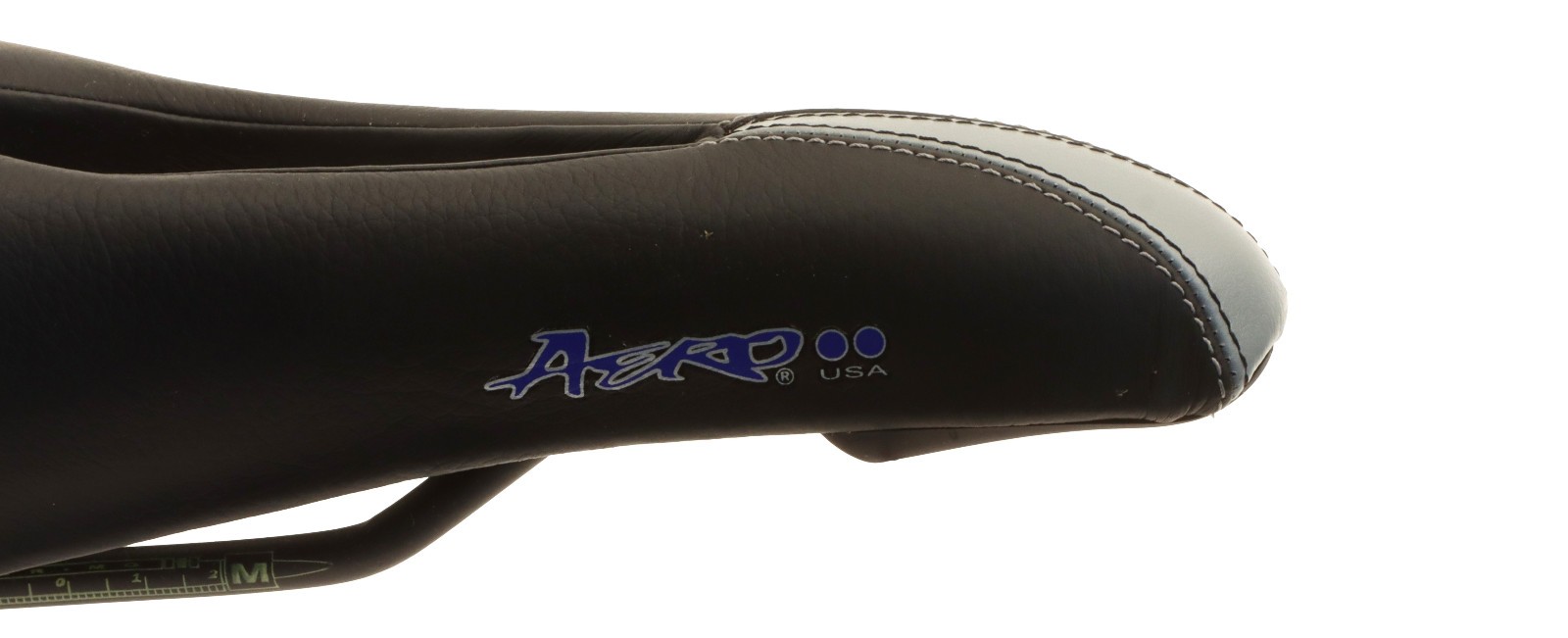 Selle San Marco Aero Saddle Chromoly Rails Black/Gray Leather 1999 NIB NOS NEW
