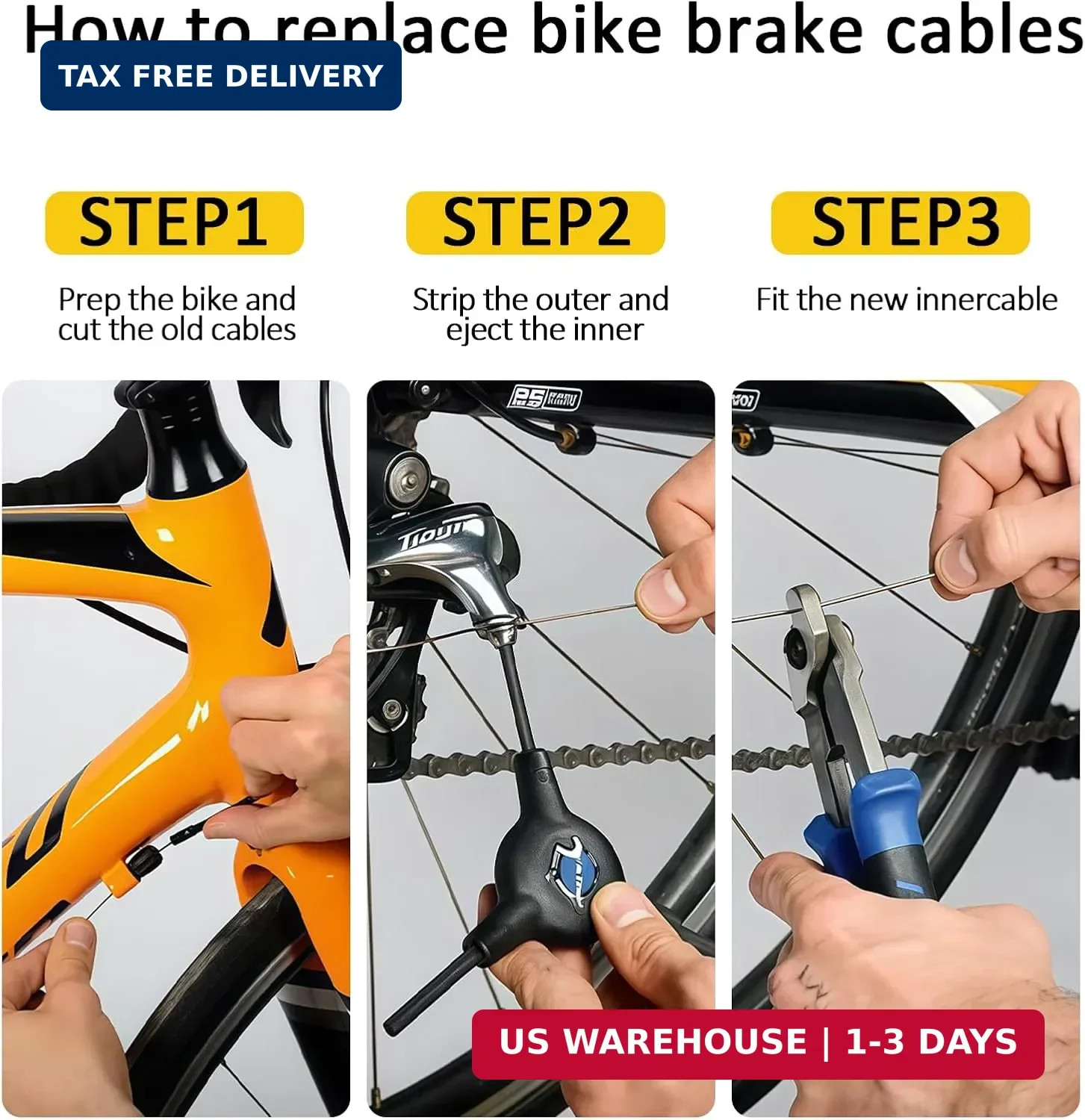Brake Cable Housing,5mm X 9.84ft Bicycle/Bike Lined Brake Cable Housing with Cab