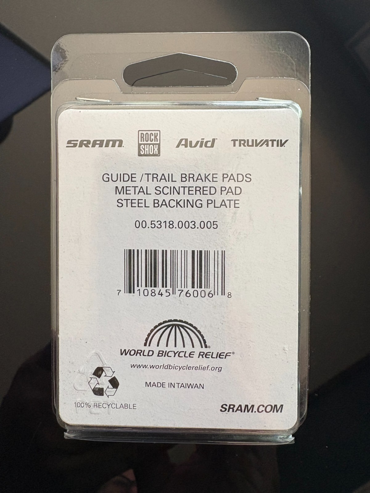 Sram Guide/Trail Disc Brake Pads Metal Scintered Pad Steel Backing Plate