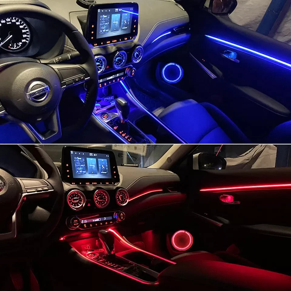 6 in 1 Full LED Bead Symphony Dream Car Interior Ambient Lighting Wireless Kit