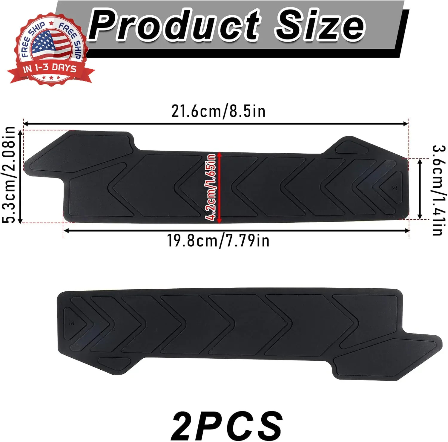 Mountain Bike Chainstay Protector Silicone MTB Frame Guard 216x53mm 2 Pcs for Bi