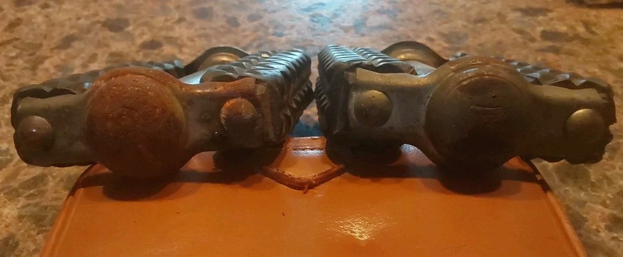 Vtg Checkered Bicycle Pedals ( Made In Germany)