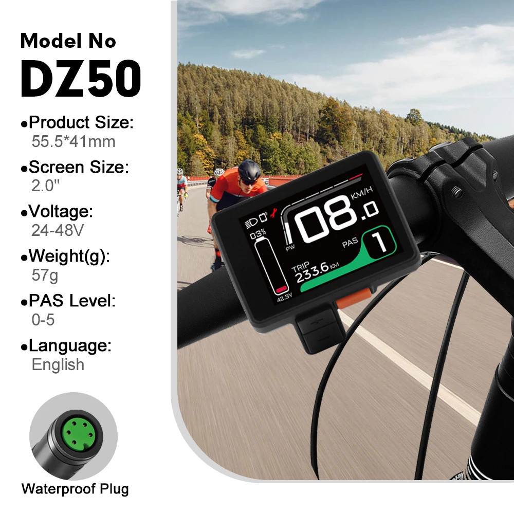 E-bike LCD Color Display Instrument 36V48V52V SW102T DZ40 600C BF-UART Protocol