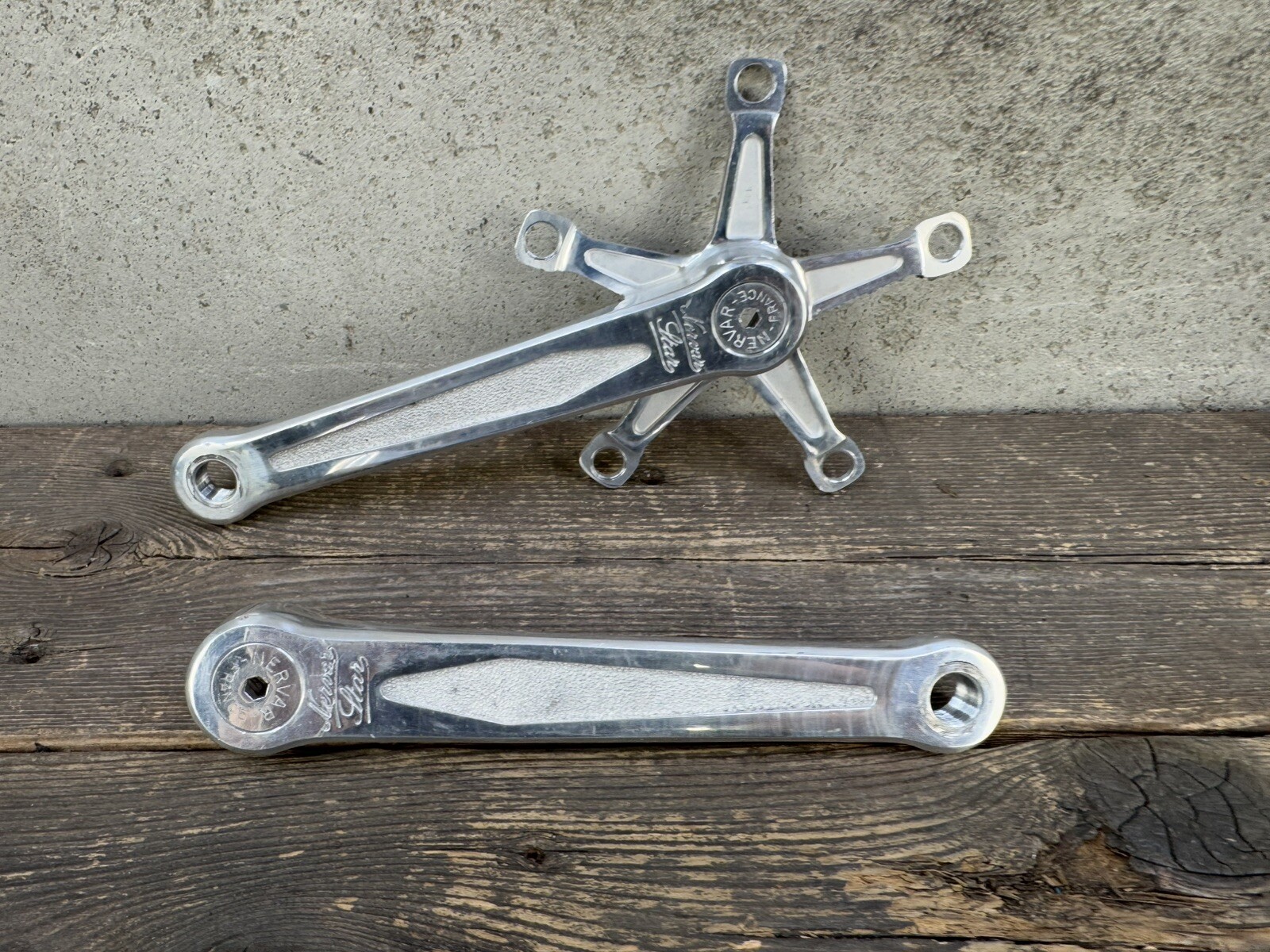 Nervar Star Crankset Vintage Roadbike Bmx 130 Bcd France
