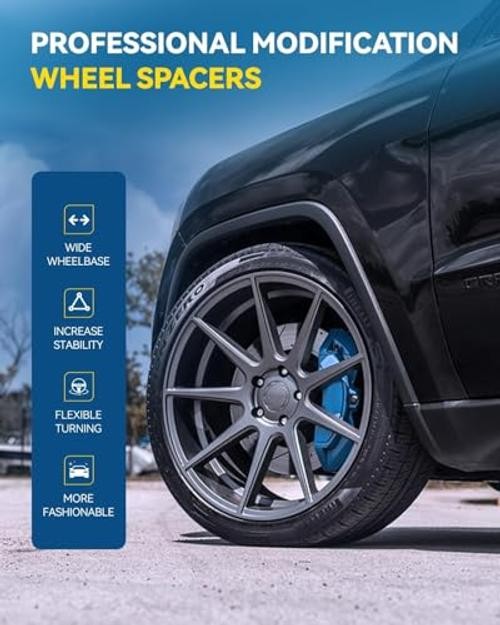 8×170 Wheel Spacers – 2″ Lug Wheel 8×6.69″ – 130mm – M14x2-50.8mm – 4pcs Black