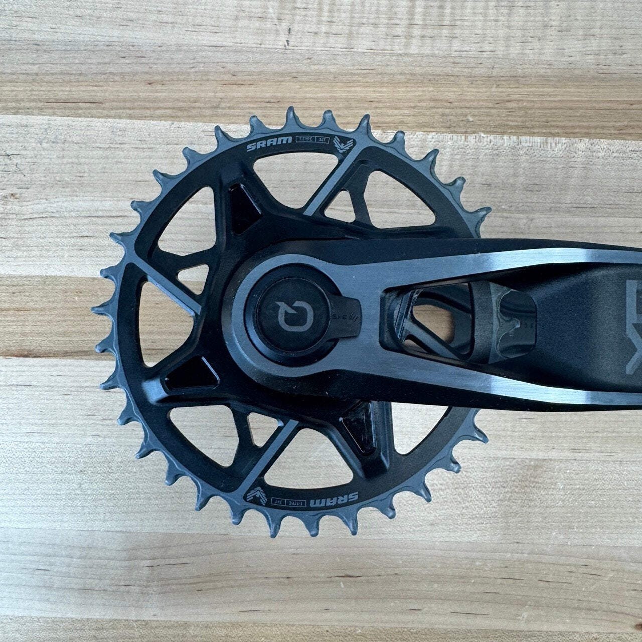 Low Mile SRAM Eagle X0 T-Type AXS 170mm 34T Power Meter Crankset with Chainrings