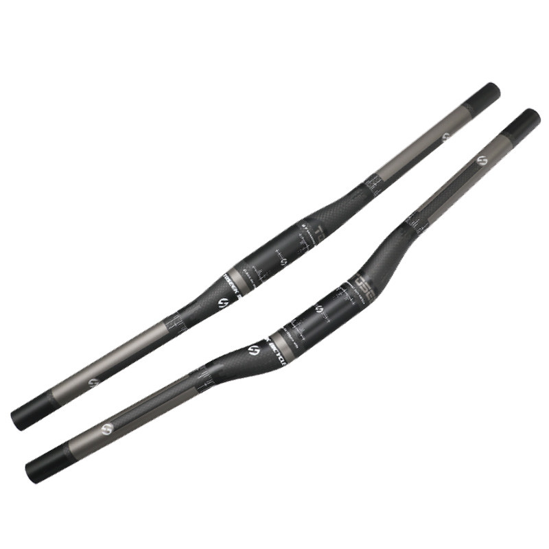 TOSEEK 3K Carbon Fiber Mountain Bike Flat Bar Riser Bar Handlebar 31.8*600-760mm