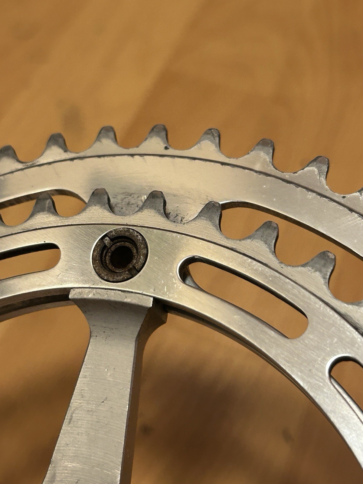 Vintage Campagnolo Super Record 170 Crankset 1049/A Double 52 42 Square Taper