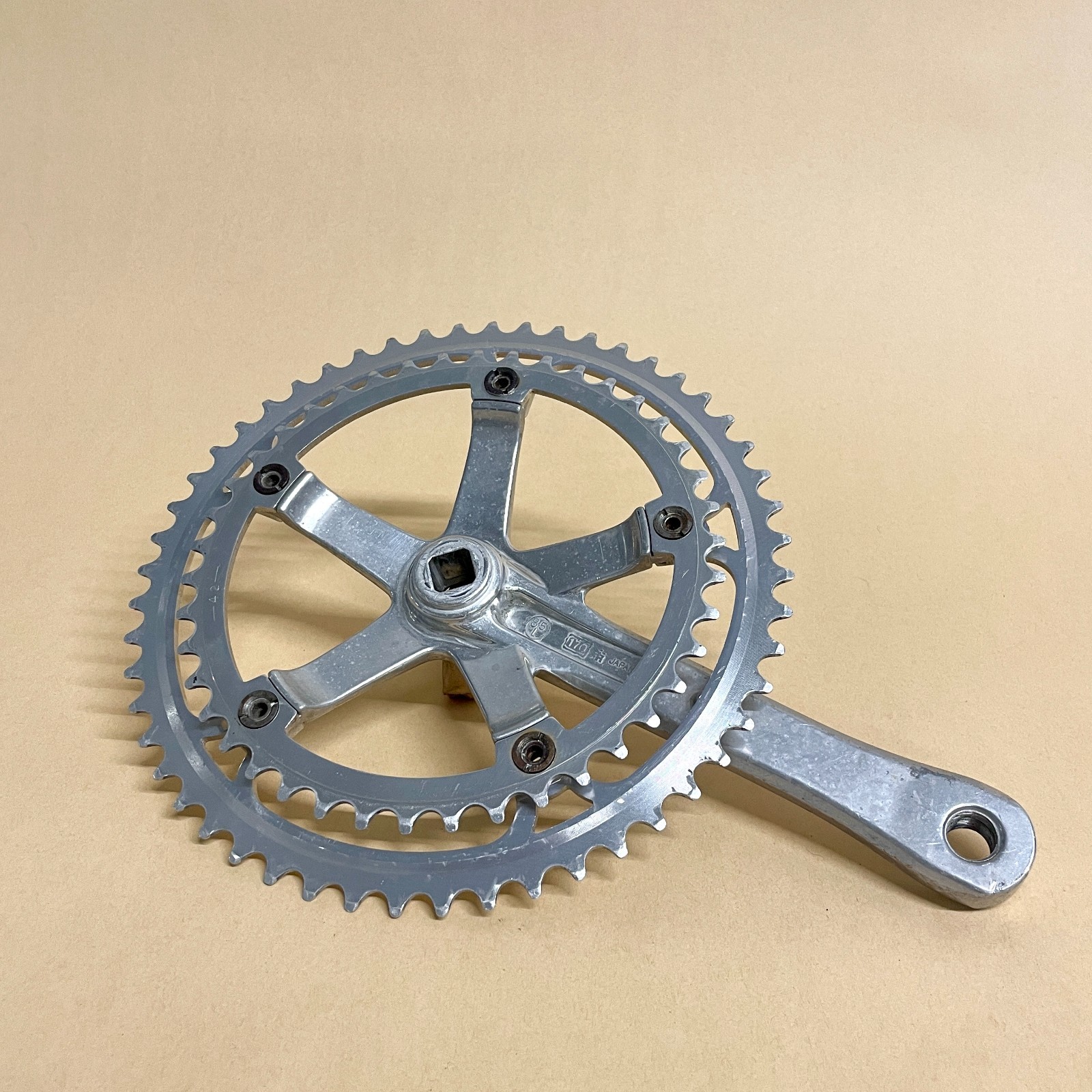 SR Sakae/Ringyo Signature 170mm 52/42T Crankset, 144BCD, Made in Japan Road Race