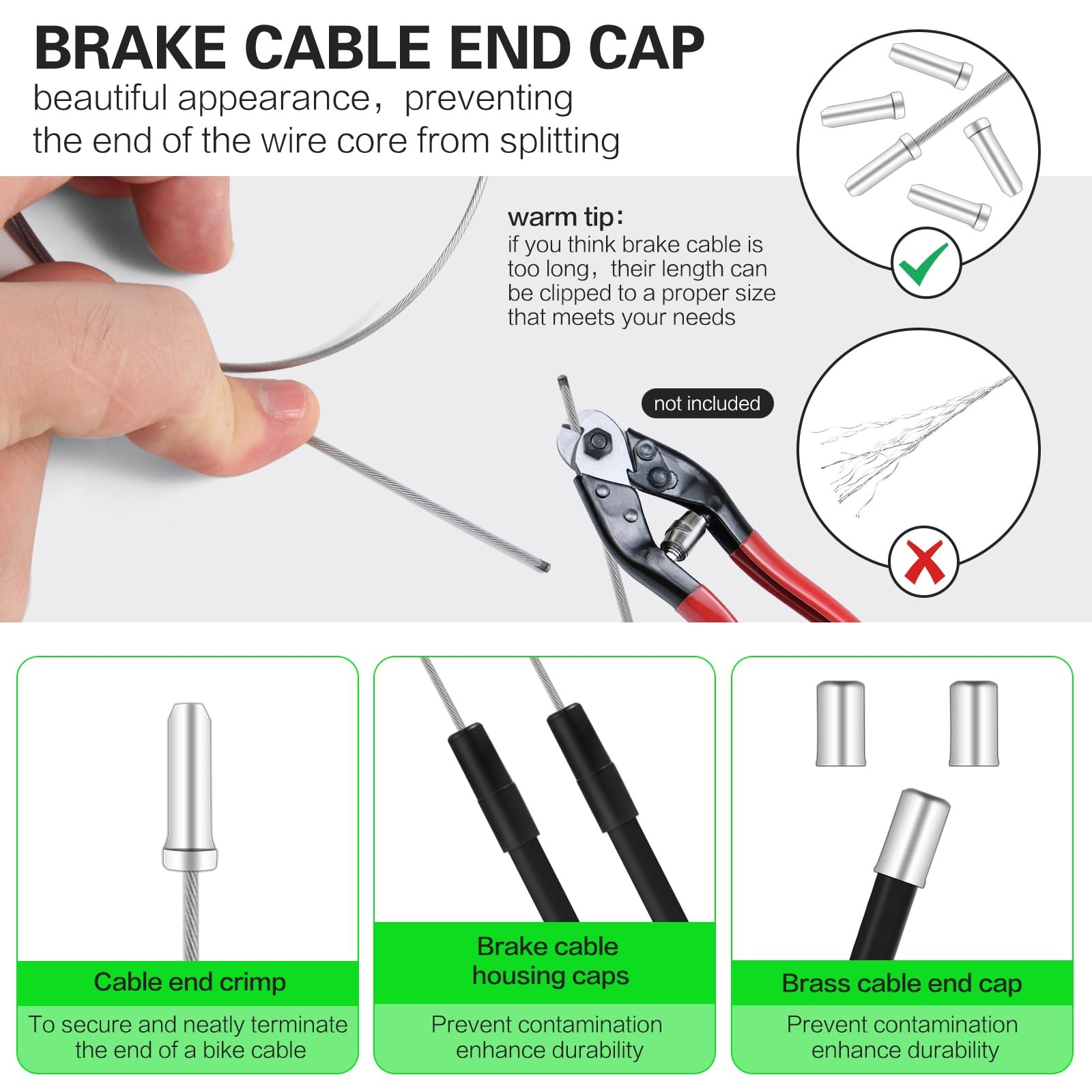 BMX Bike Gyro Brake Cables Front Rear Upper Lower Complete Detangler Wire