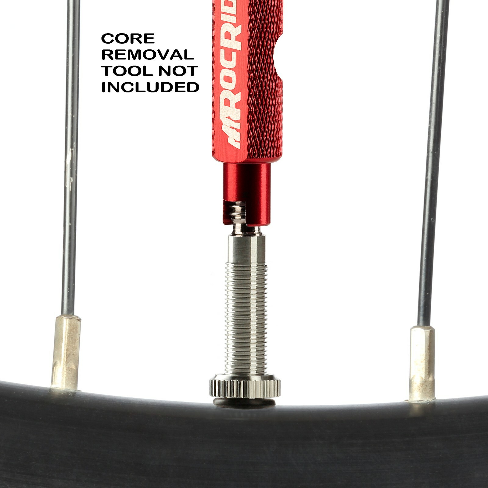 RocRide Presta Valve Cores with Removal Tool and Plastic Caps (10-Pack) Silver