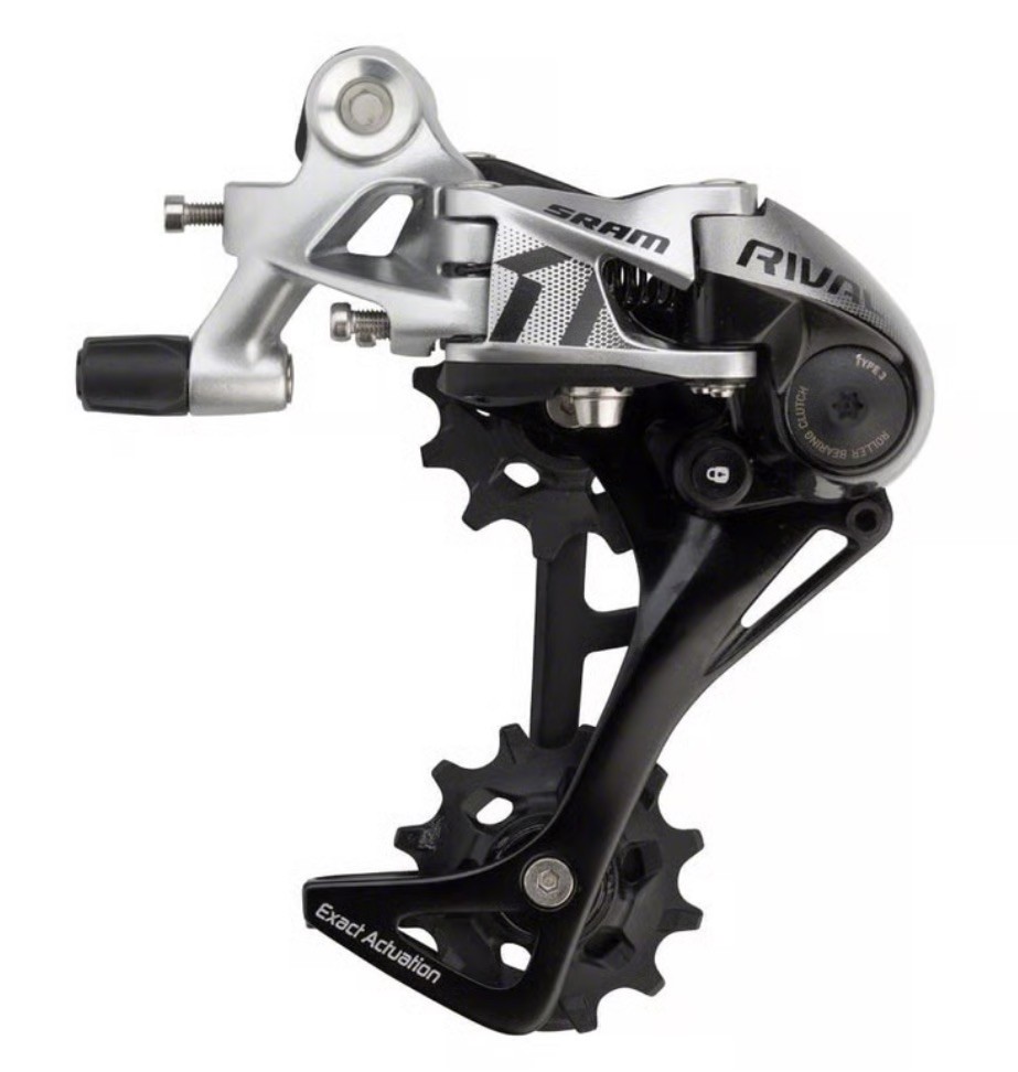 SRAM Rival 1 Rear Bicycle Derailleur – 11 Speed, Long Cage, Black/Silver New