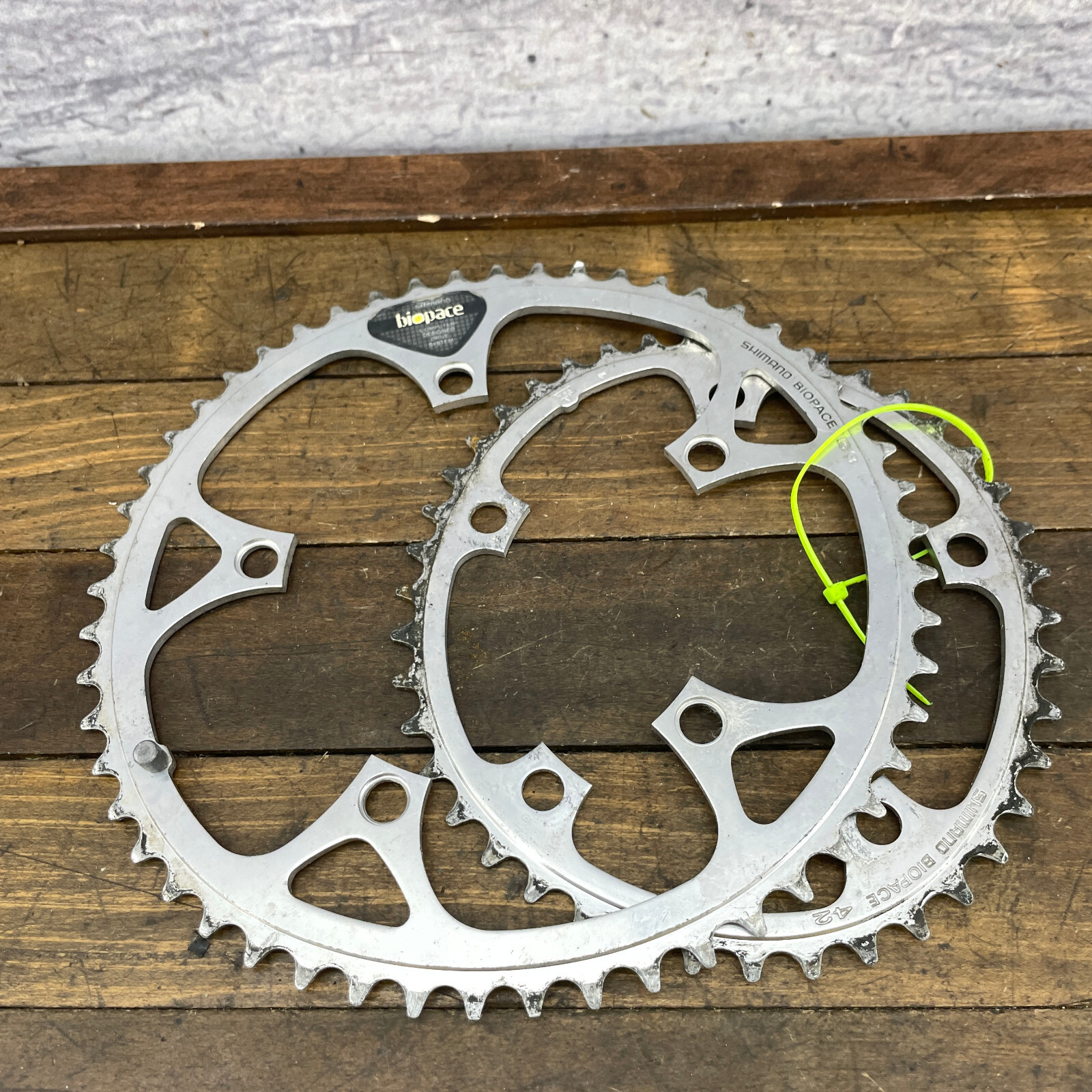 Vintage Shimano 600 Biopace Chainring Set 130 BCD 52 42 Tooth Ring 52t 42t 80s