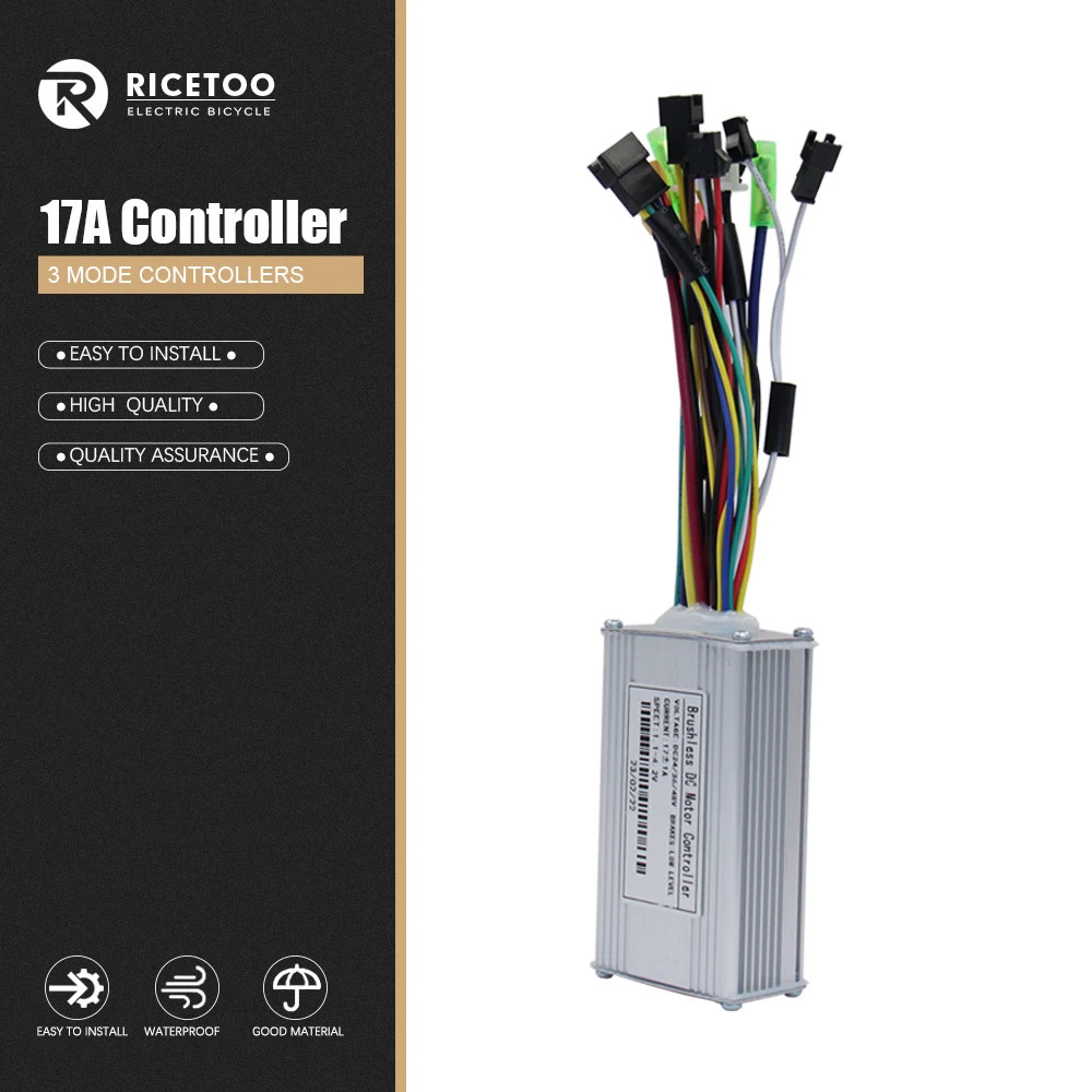 Three-Mode Ebike Controller 17-40A 36/48V 350-1000W S866 LCD Learning Function