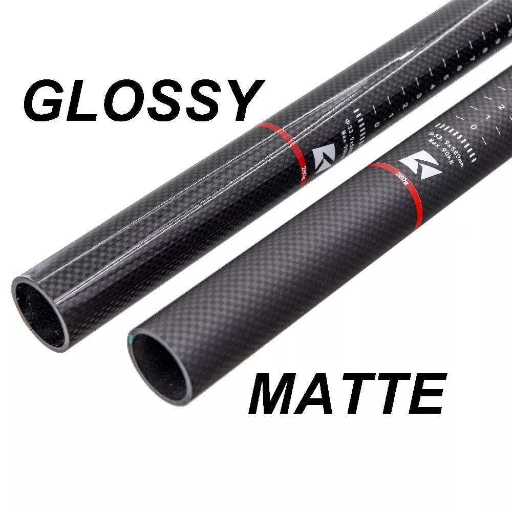 Folding Bike Seatpost 31.8/33.9*580mm Carbon Fibre Bicycle Seatpost Glossy/Matt