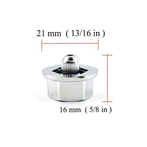6.5mm(0.26″) Wheel Rim Lip Rivets Nuts Chrome Silver Universal Replacement,