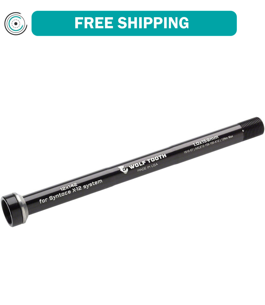 Wolf Tooth Rear Thru Axle – M12, 1.0 x 159mm, for X12 x 142mm, Black