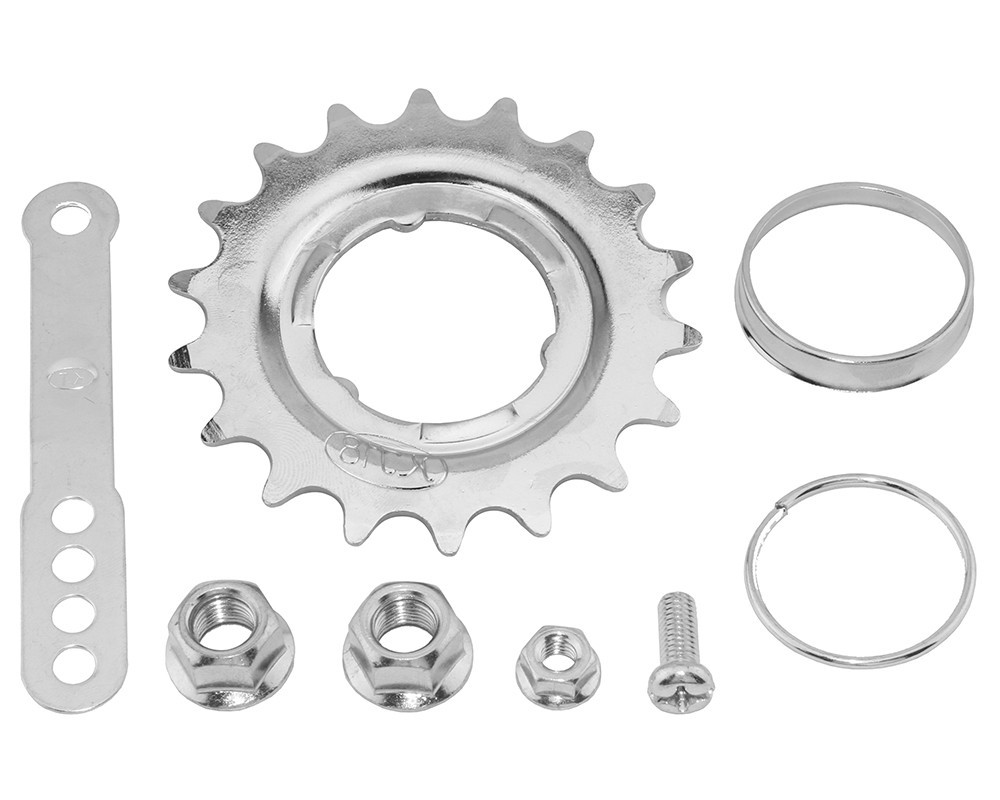 KT 18T Coaster Brake Hub Trim Kit Chrome Bicycle Rear Wheel Hardware Parts Set.