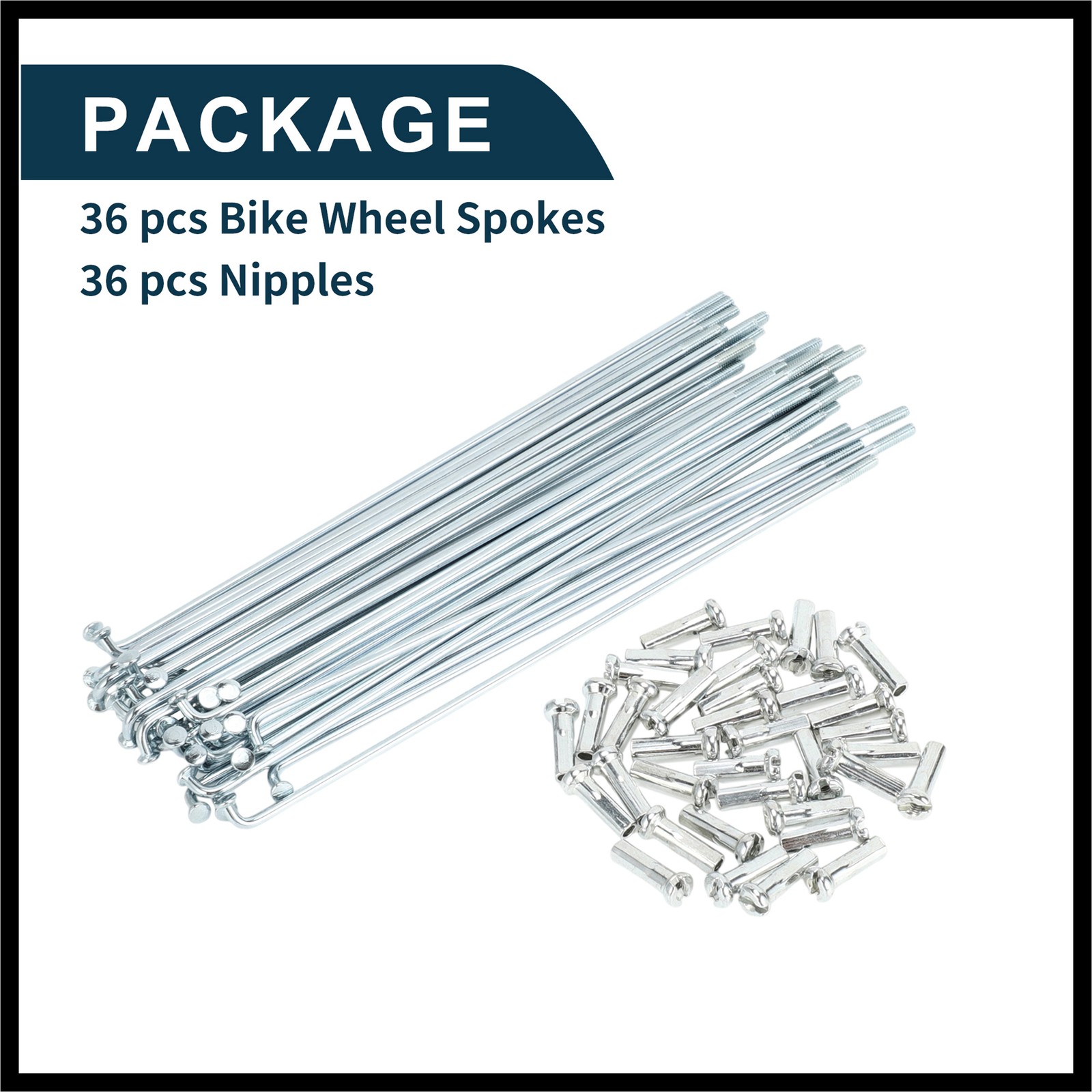 1Set 14G 138mm Length Bicycle Spokes Nipple Carbon Steel Galvanized Universal