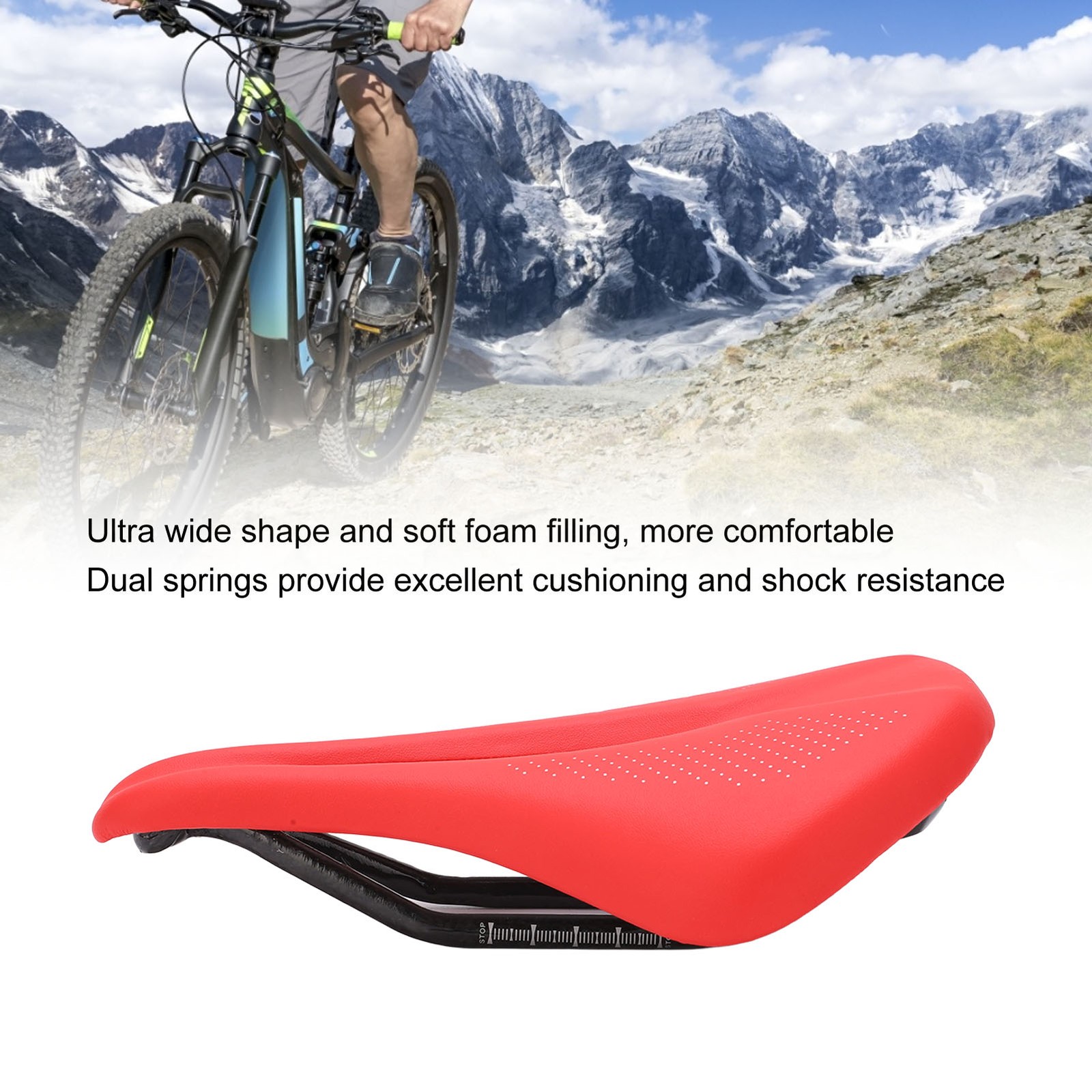 155mm Widen Carbon Fiber Leather Saddle Cushion Hollow Cycling Road Bike