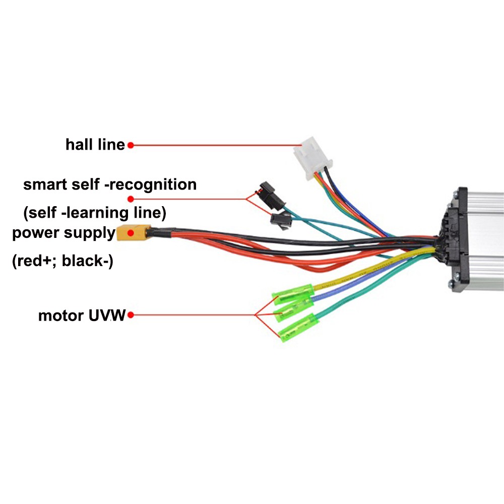 DC 24V/36V/48V 250W/350W Electric E-bike Dual Drive Brushless Motor Controller