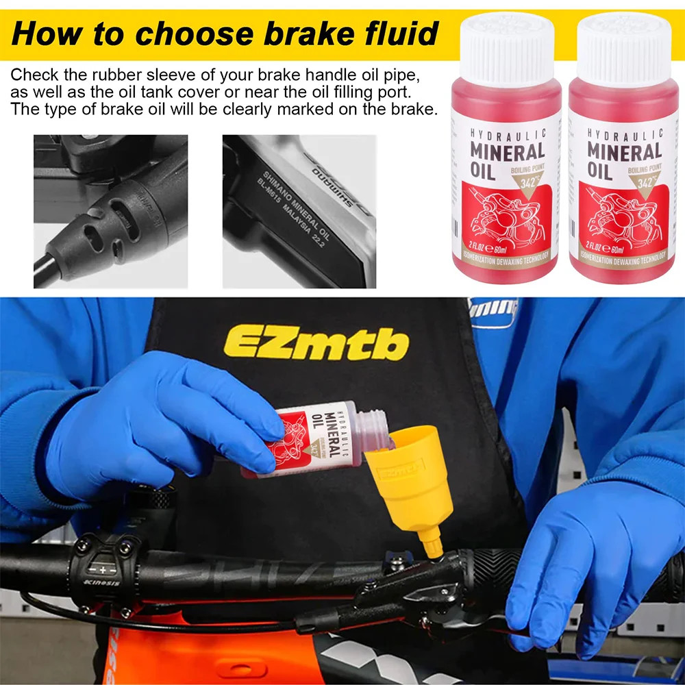 Shimano Hydraulic Brake Bleed Kit 60ml Mineral Oil Fluid 1-3PCS Bike MTB