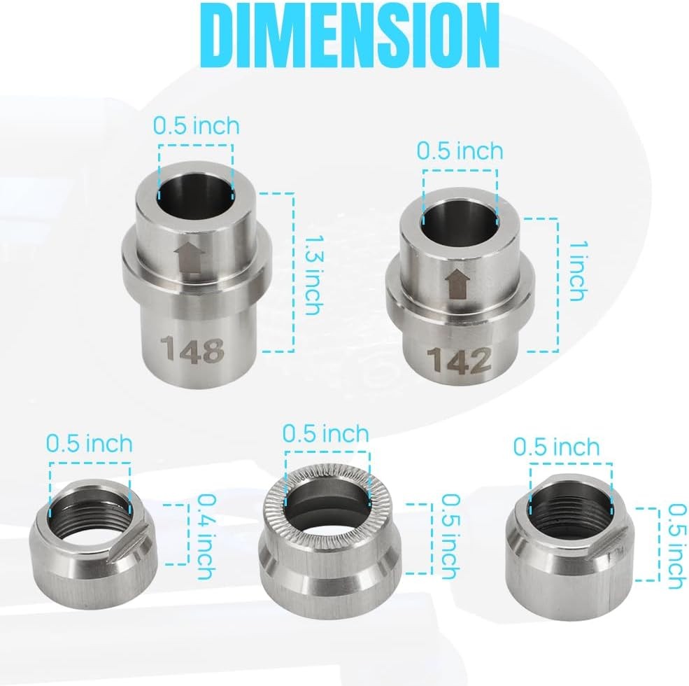 Thru Axle Adapter Kit For Wahoo KICKR CORE KICKR V4(2018) & NEW Stainless Steel