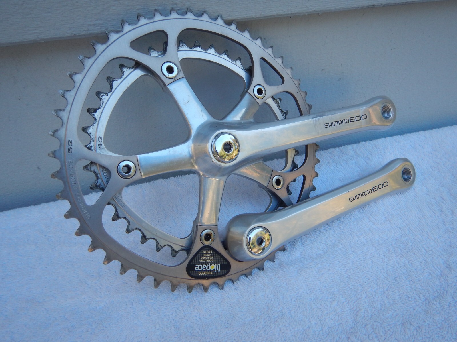 Shimano 600 Ultegra FC-6207 Road Touring Bike 170mm Double Cranks Crankset w/BB