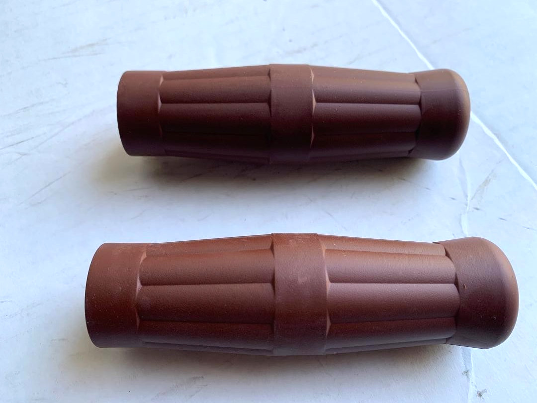 BROWN Vintage Bicycle Grips COKE BOTTLE BARREL Cruiser Lowrider City Trike Bike