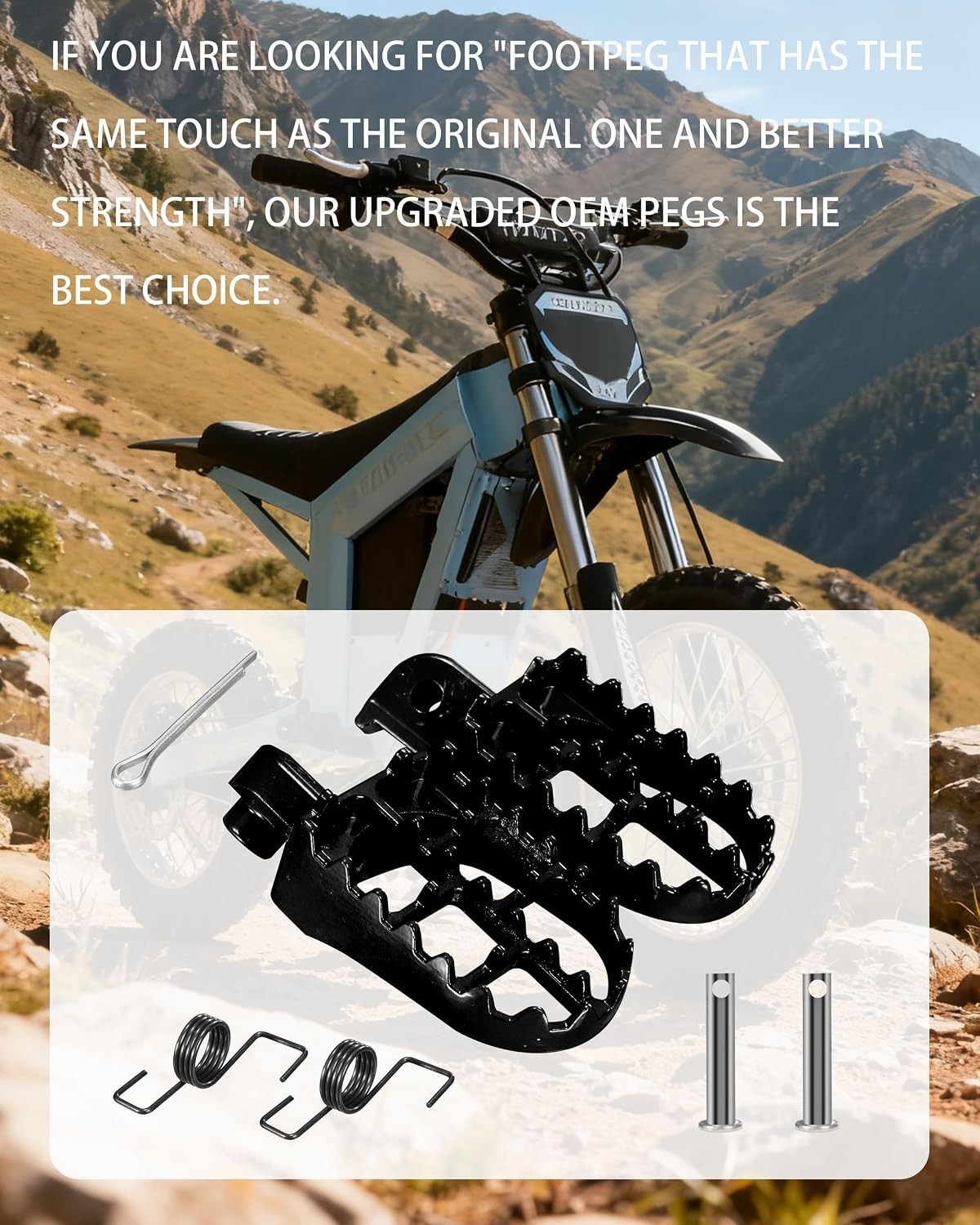 Dirt Bike Foot Pegs for Tuttio Soleil01, Aluminum E-bike Pedals for Coleman M…