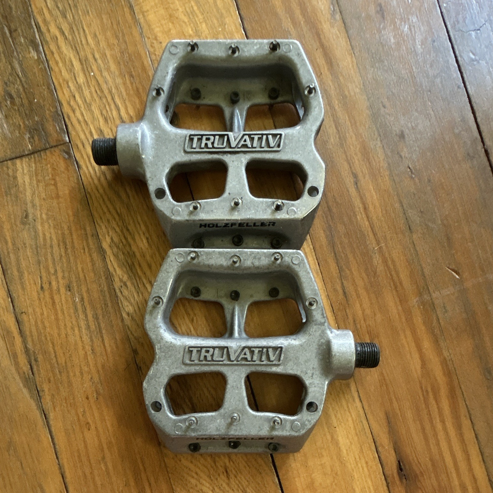 Truvativ Holzfeller Flat Platform MTB Pedals Alloy 9/16in Silver Pair