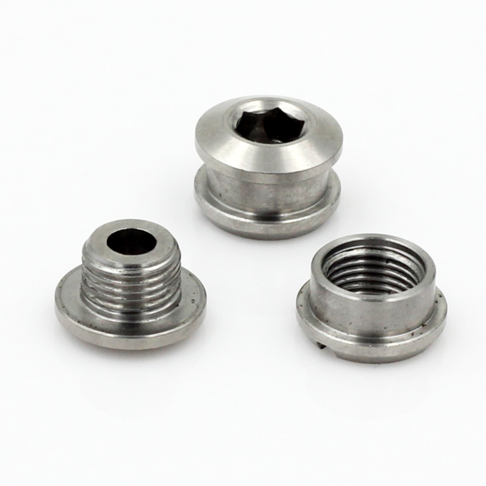 New Titanium Crankset Chainring Bolts M8 Nuts 3.5mm for Fixed Gear Track 5pairs
