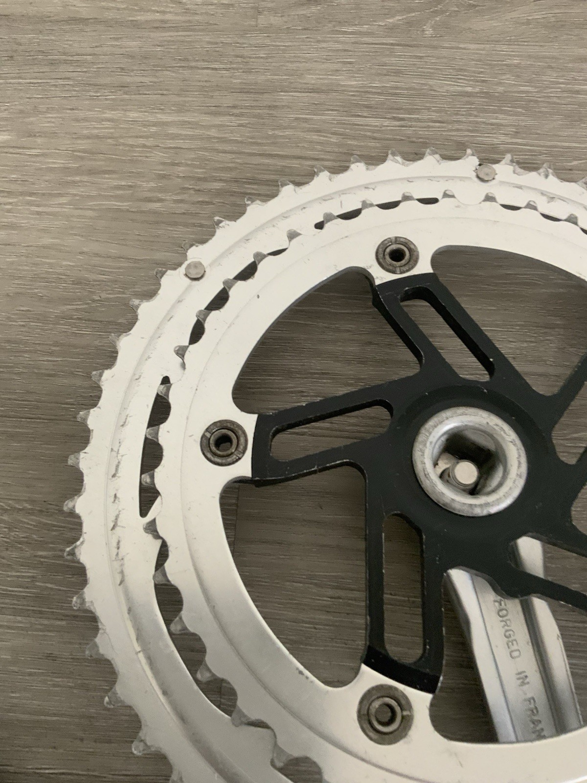 STRONGLIGHT IRONLIGHT CRANKSET DOUBLE 172.5 MM ARMS 52-42 TOOTH 6, 7, OR 8 SPEED