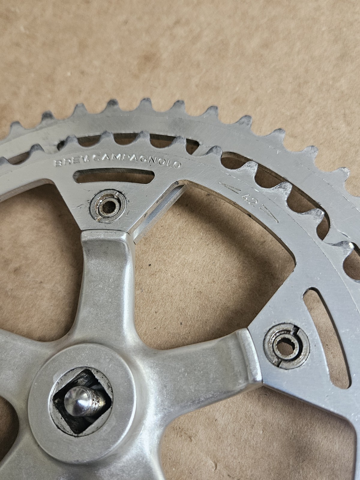 Campagnolo Victory crankset, 170mm arms, 52/42 rings, w/ bottom bracket, used