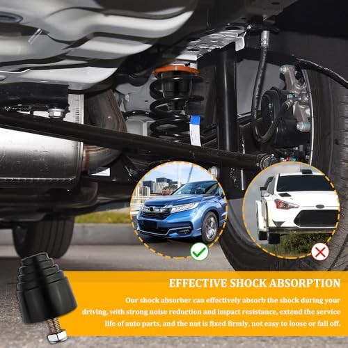 2PCS Suspension Bump Stop, Rear Leaf Spring Bumpers, Bump Stops Kit with Nuts,