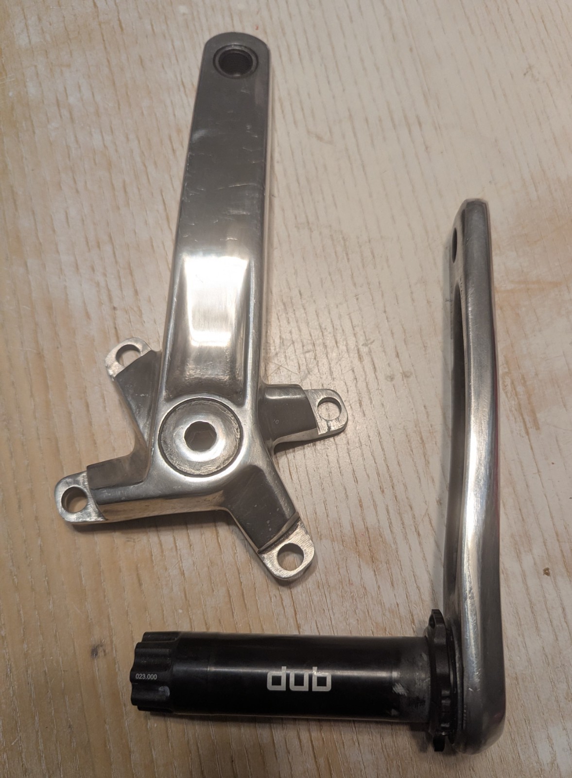 sram rival D1 Dub crankset 172.5 Polished «Budget Titanium»