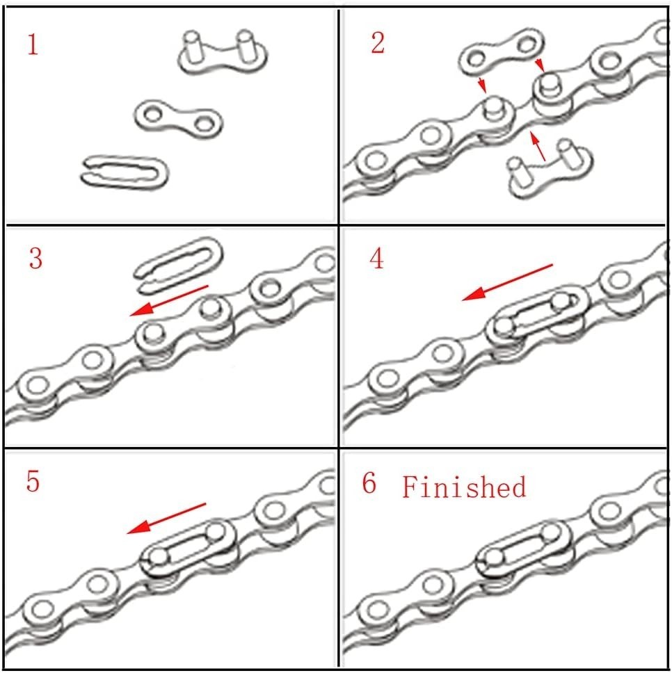 4 Pairs Bicycle Missing Link 6/7/8/9/10/11/12 Speed Chain Reusable Steel Chain