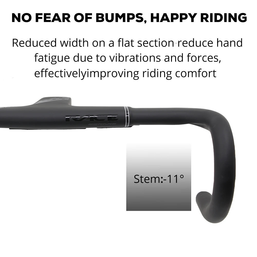 Carbon Integrated Road Bike Aero Bar 390/400/420mm Fork Steerer 28.6/31.8mm
