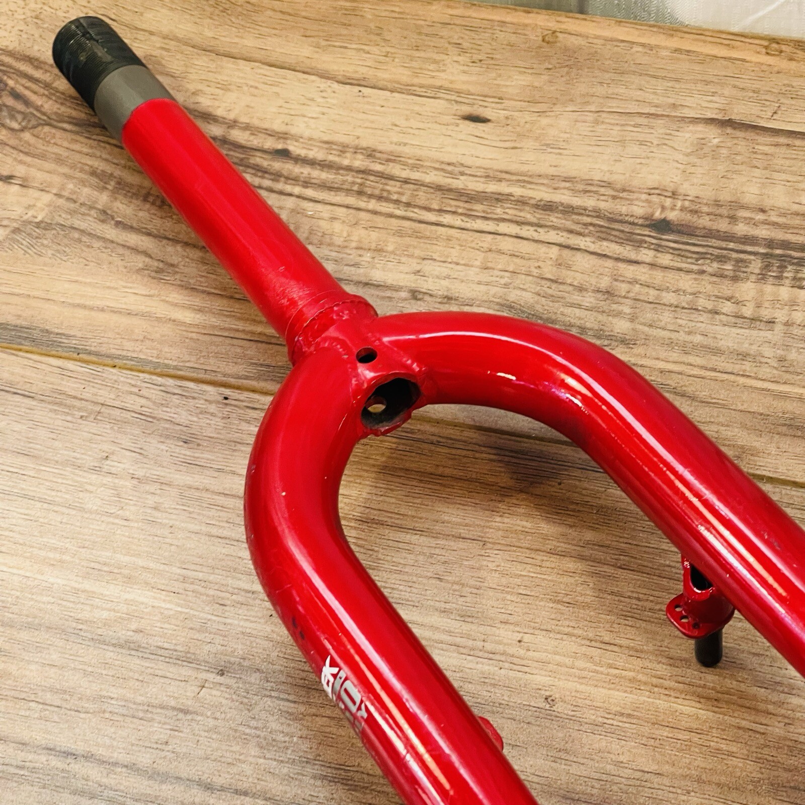 Trek Full Chromoly Steel MTB Fork 1-Inch Threaded 26 188 Steerer 395 AtoC Red 
