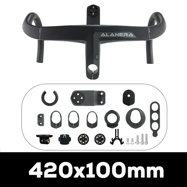 Carbon Road Bicycle Integrated Drop Bar Internal Wiring with Comput Holder
