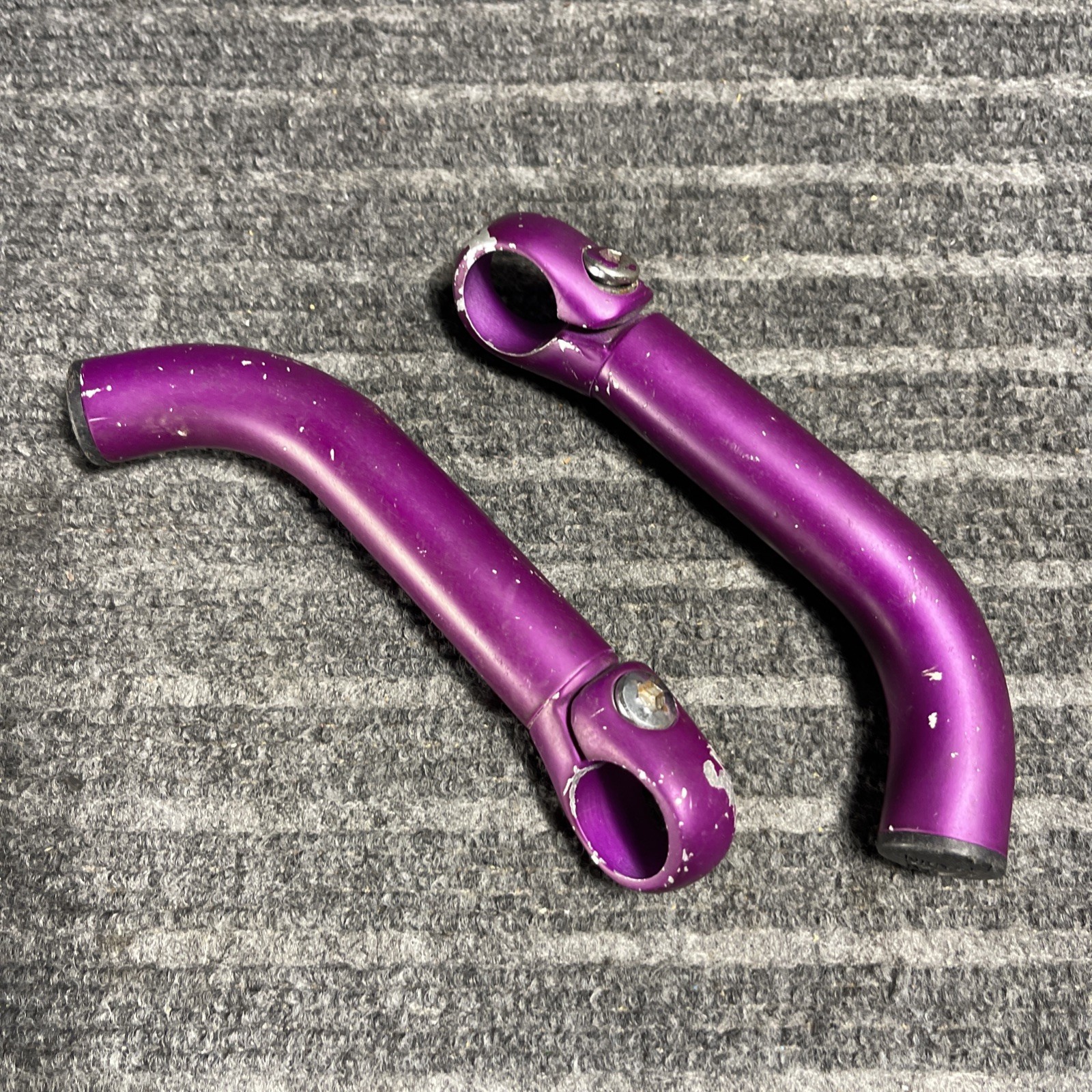 Vintage Marin Lite Purple Aluminum Short Bend Climbing Bar Ends 22.2mm MTB