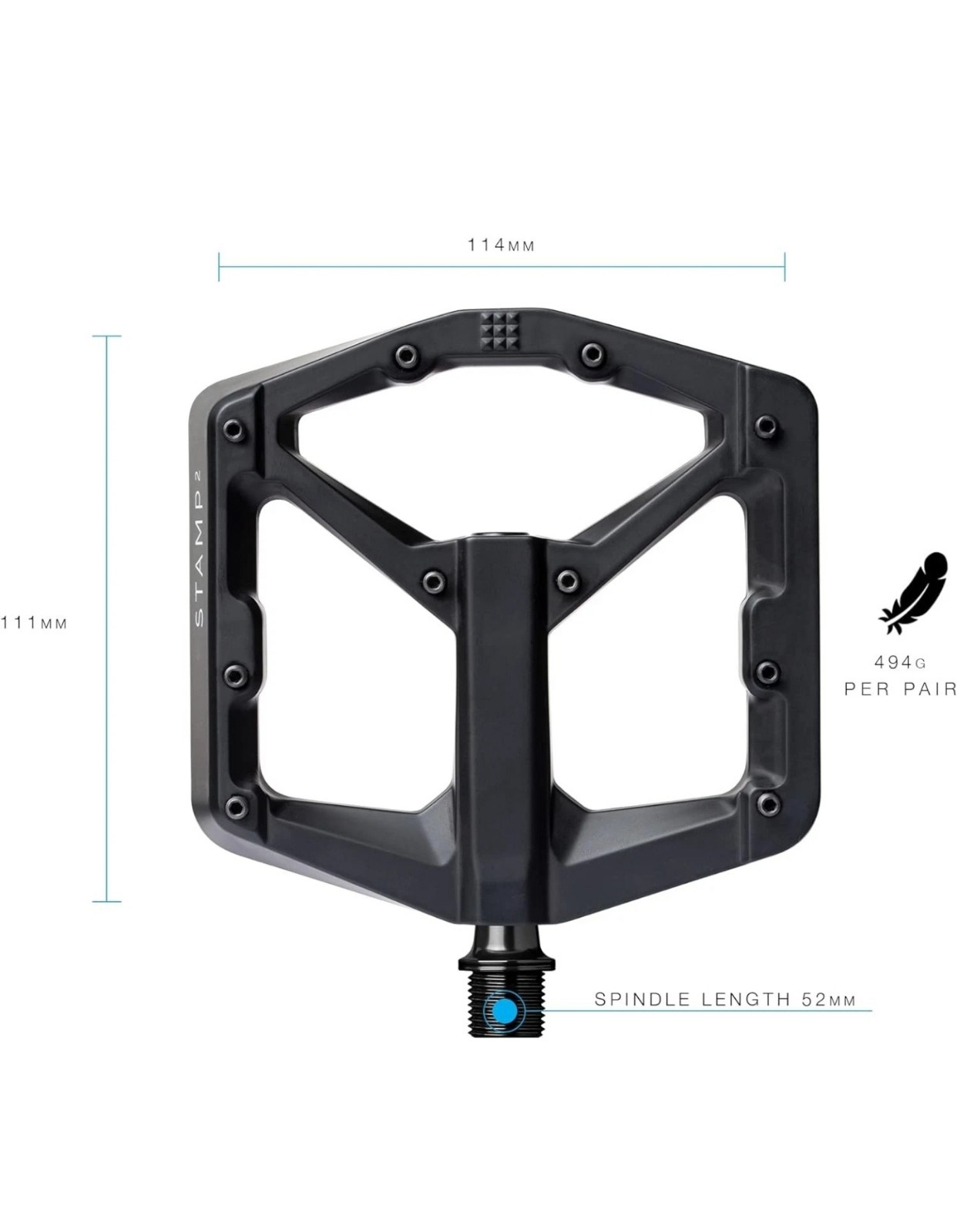 Crank Brothers Stamp 2 Pedals Black S